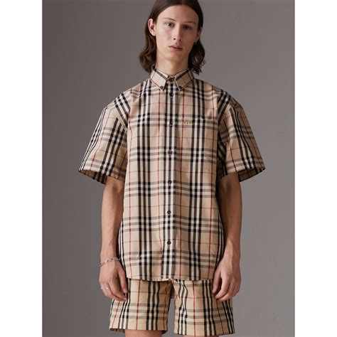 men's burberry flip cuff shirt short sleeve|burberry store online.